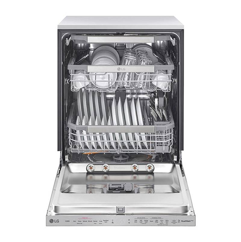Top Control with towel bar, 44dB, TrueSteam, 3rd Rack (Fixed), Glide Rail, Fingerprint Resistant Stainless Steel