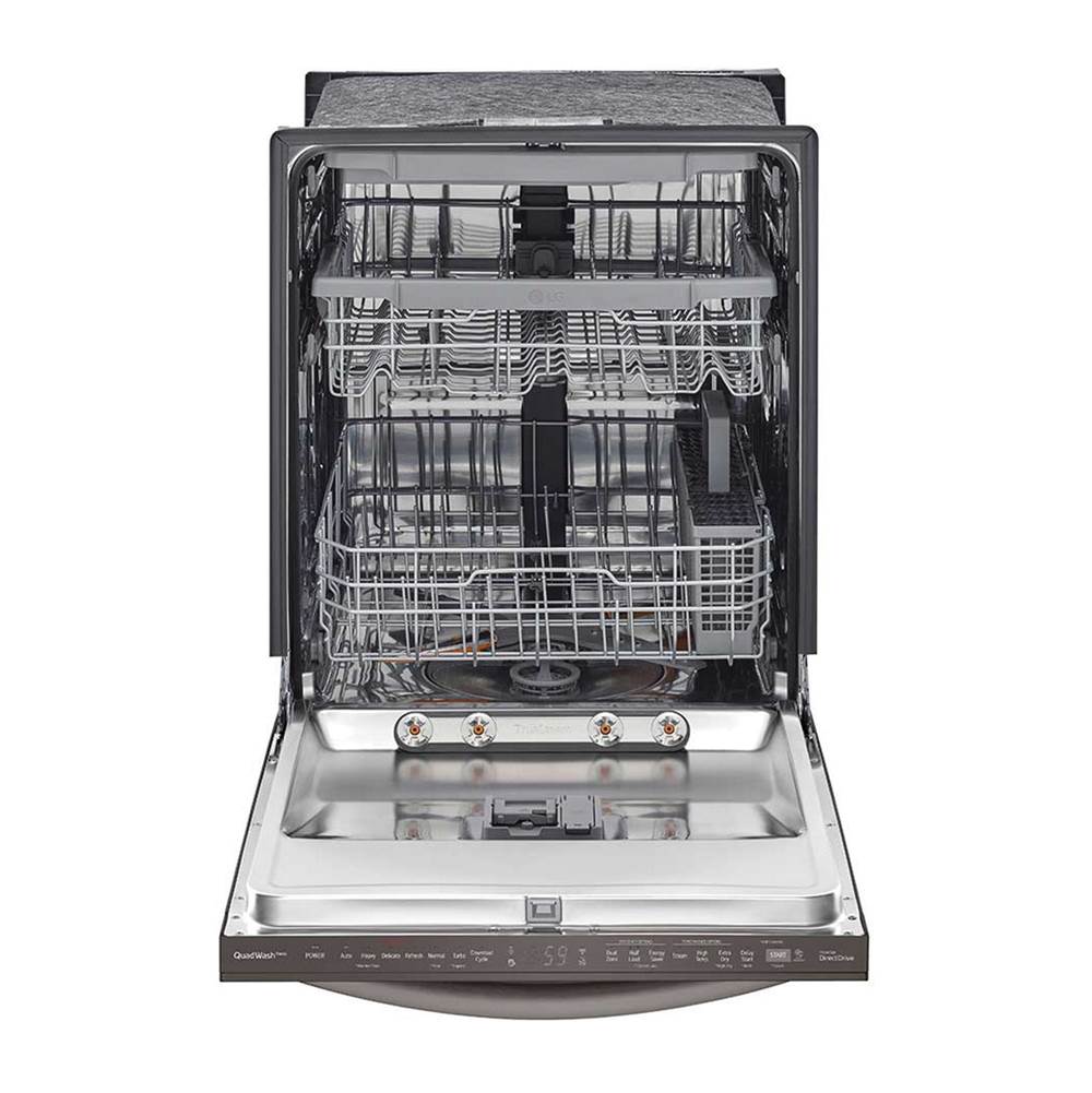 Top Control with Towel Bar, TrueSteam, 46 dB, Smart Wi-Fi, QuadWash, Dynamic Dry, 3rd Rack, PrintProof Black Stainless Steel