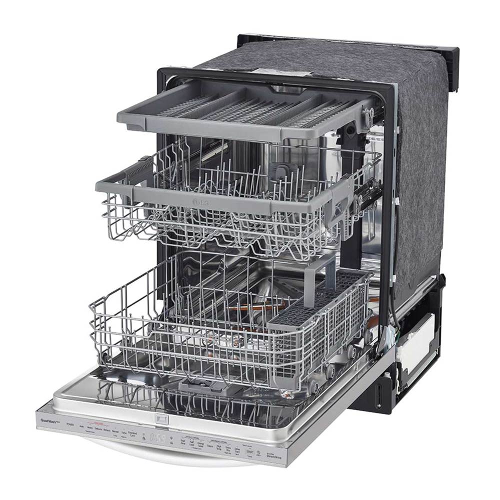 Top Control with Towel Bar, TrueSteam, 46 dB, Smart Wi-Fi, QuadWash, Dynamic Dry, 3rd Rack, PrintProof Black Stainless Steel
