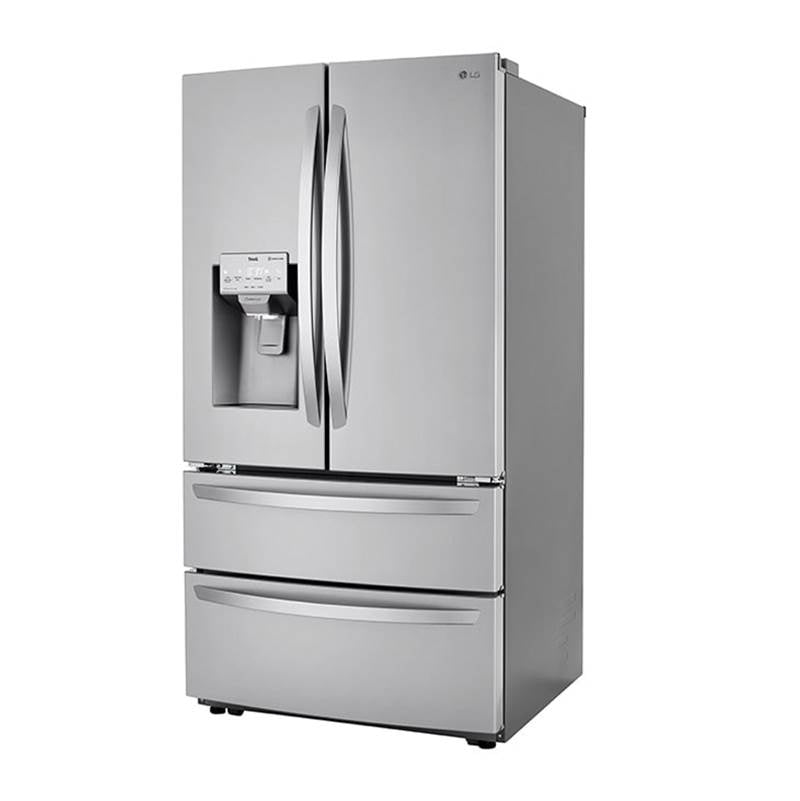 22 cu.ft. 4 Door French Door, Counter Depth, Double Freezer, Print Proof Stainless Steel