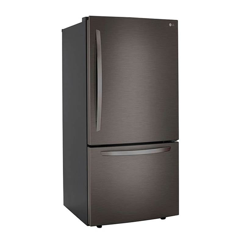 26 cu.ft. 2 Door Bottom-Mount Refrigerator, 33'' Width, Freezer Pull Drawer, Door Cooling, Black Stainless Steel