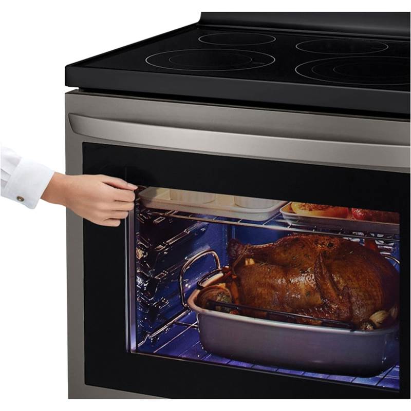 6.3 cu ft. Smart Wi-Fi Enabled True Convection InstaView Electric Range with Air Fry