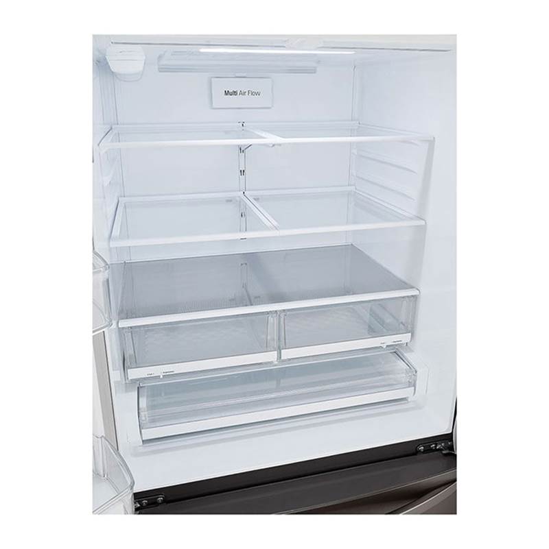 29 cu.ft. 3 Door Refrigerator, Water Only Dispenser, Black Stainless Steel
