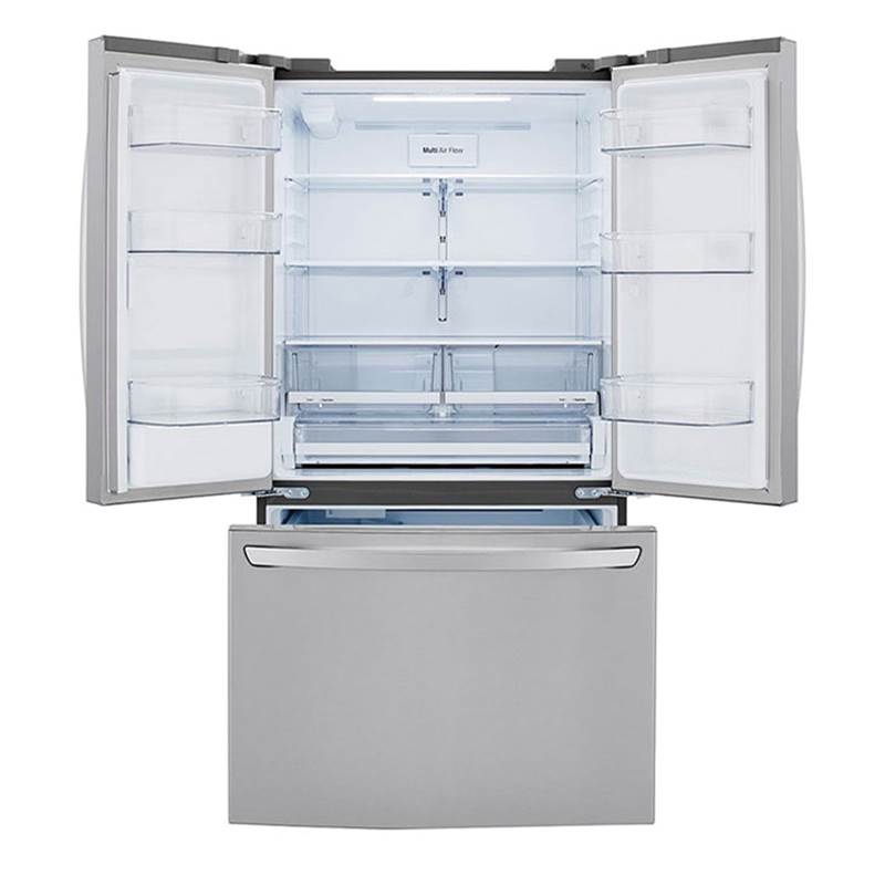 29 cu.ft. 3 Door Refrigerator, Water Only Dispenser, Black Stainless Steel
