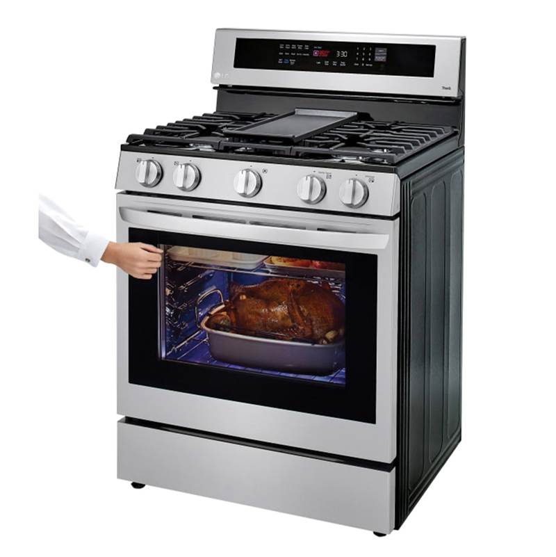 5.8 cu ft. Smart Wi-Fi Enabled True Convection InstaView Gas Range with Air Fry