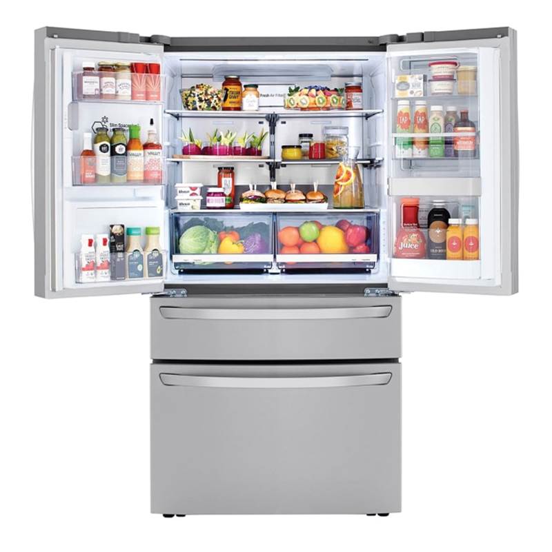 23 cu.ft. 4-Door French Door, Counter Depth, Door-in-Door, Fully Convertible Drawer, PrintProof Stainless Steel