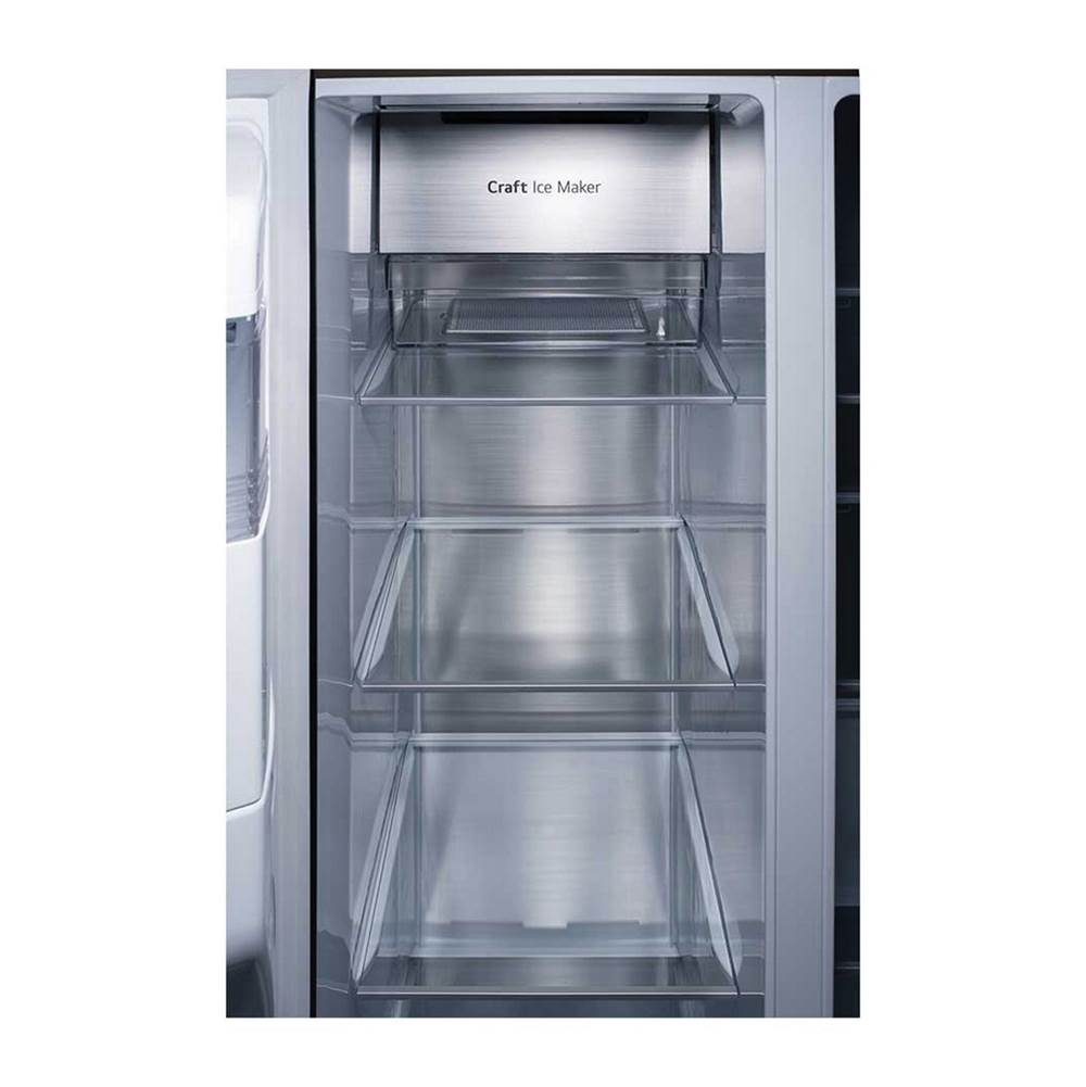 Side By Side Refrigerator, 27 cu-ft, InstaView Only, Dual Ice Maker with Craft Ice, PrintProof Black Stainless Steel