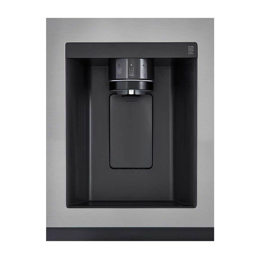 Side By Side Refrigerator, 27 cu-ft, External Ice and Water Dispenser, Print Proof Stainless Steel