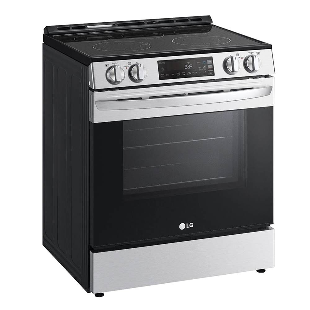 Electric Single Oven Slide-in Range, 6.3 cu-ft, EasyClean plus Self Clean, ThinQ, Printproof Stainless Steel