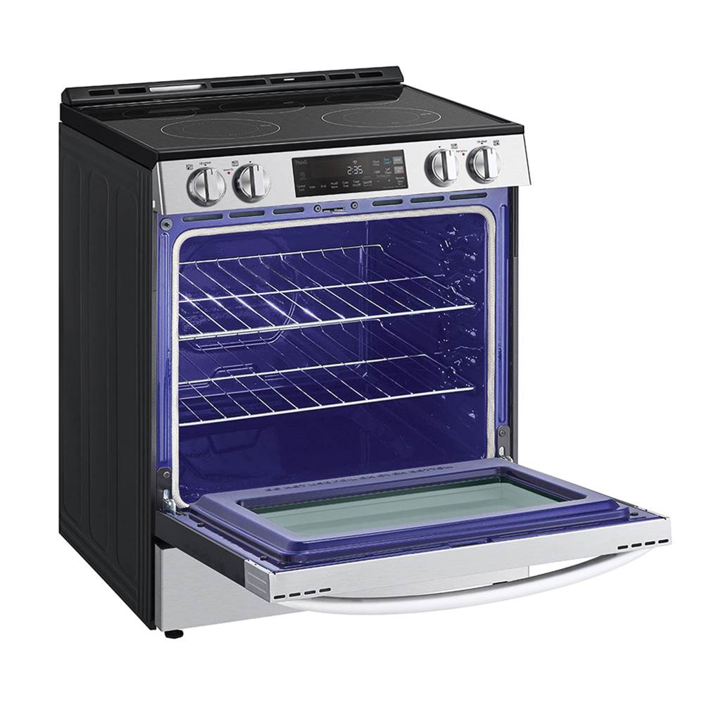 Electric Single Oven Slide-in Range, 6.3 cu-ft, EasyClean plus Self Clean, ThinQ, Printproof Stainless Steel