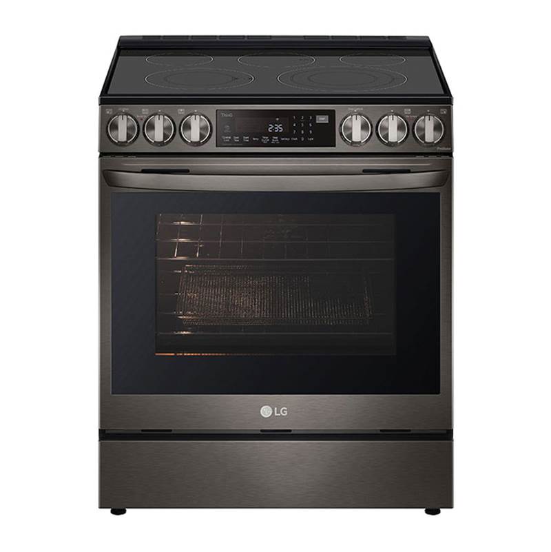 ADA Compliant, 6.3 cu.ft. Electric Single Oven Slide-in Range, Instaview, Air Fry, ProBake Convection, Printproof Black Stainless Steel