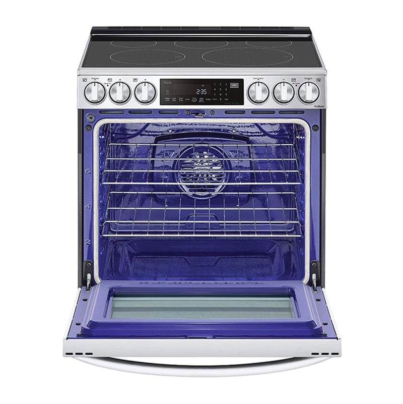ADA Compliant, 6.3 cu.ft. Electric Single Oven Slide-in Range, Instaview, Air Fry, ProBake Convection, Printproof Stainless Steel