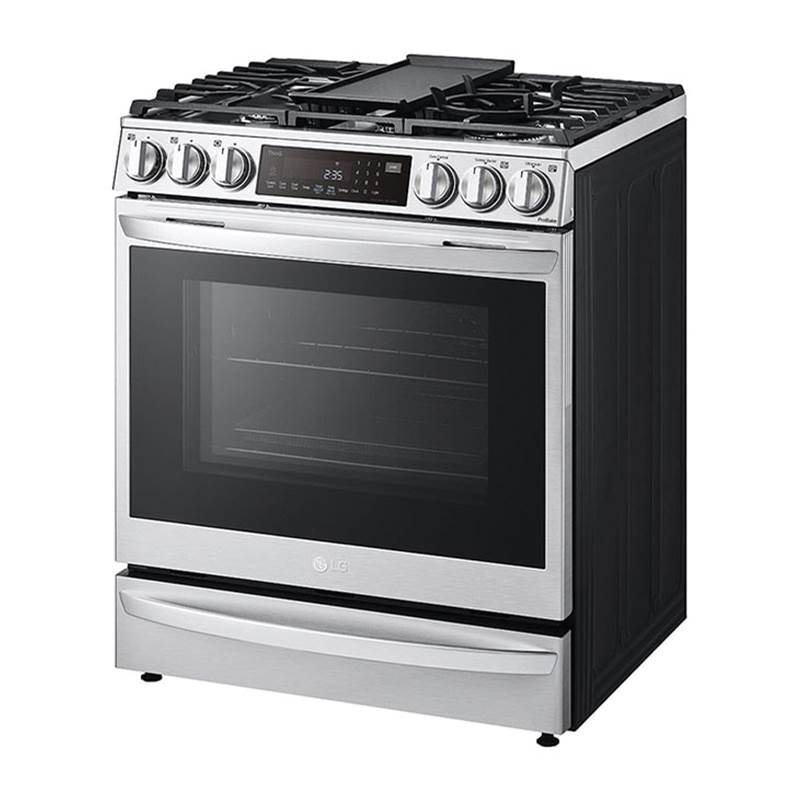 6.3 cu.ft. Gas Single Oven Slide-in Range, Instaview, Air Fry, ProBake Convection, Printproof Stainless Steel