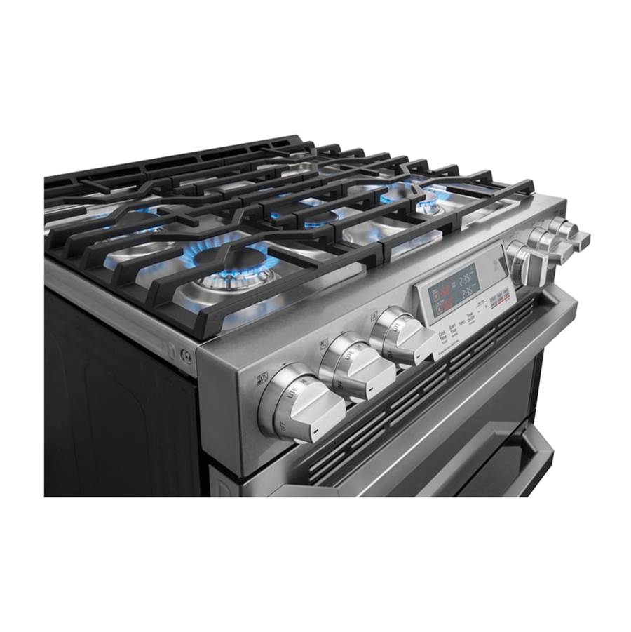 LG SIGNATURE 7.3 cu.ft. Smart wi-fi Enabled Dual Fuel Double Oven Range with ProBake Convection