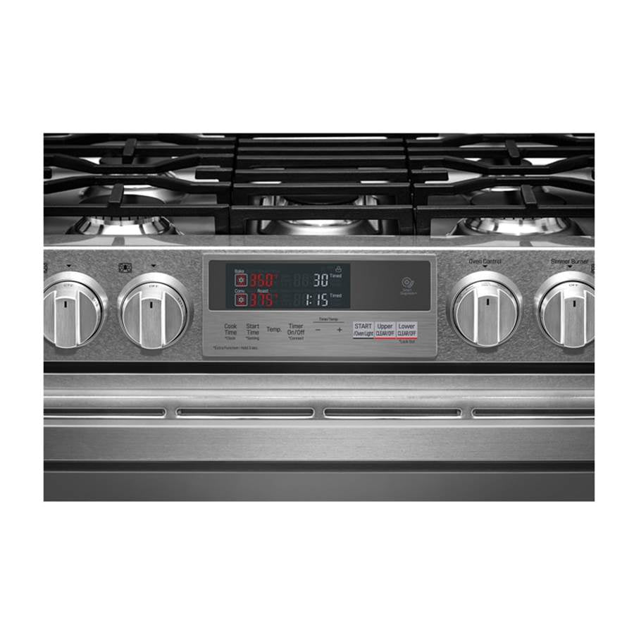 LG SIGNATURE 7.3 cu.ft. Smart wi-fi Enabled Dual Fuel Double Oven Range with ProBake Convection