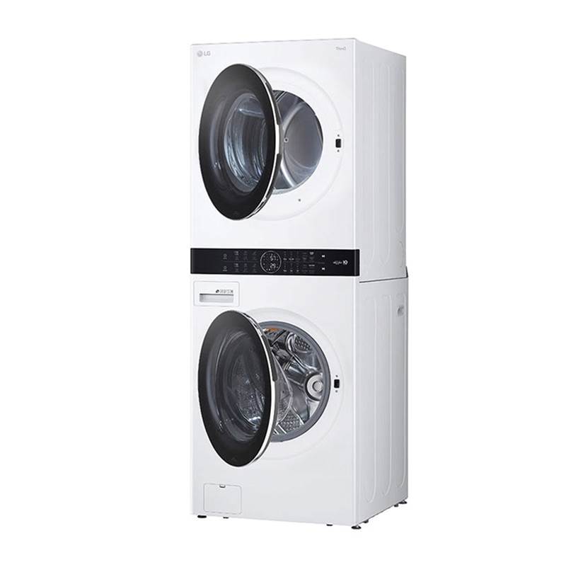 4.5 cu.ft. Washer, 7.4 cu.ft. Electric Dryer, Washtower with Center Control, TurboWash360 and TurboSteam, Black Steel