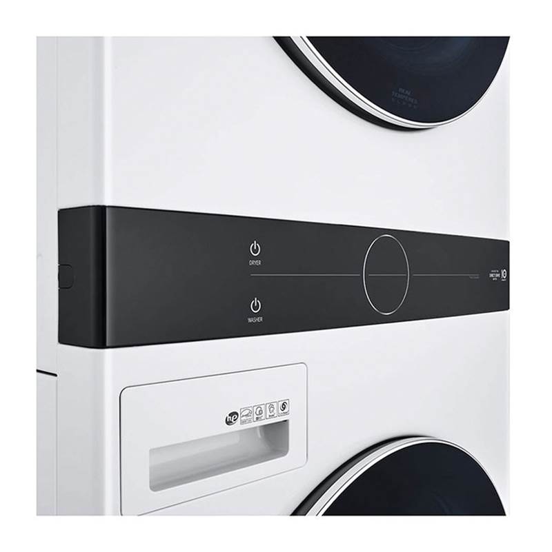 4.5 cu.ft. Washer, 7.4 cu.ft. Electric Dryer, Washtower with Center Control, TurboWash360 and TurboSteam, Black Steel
