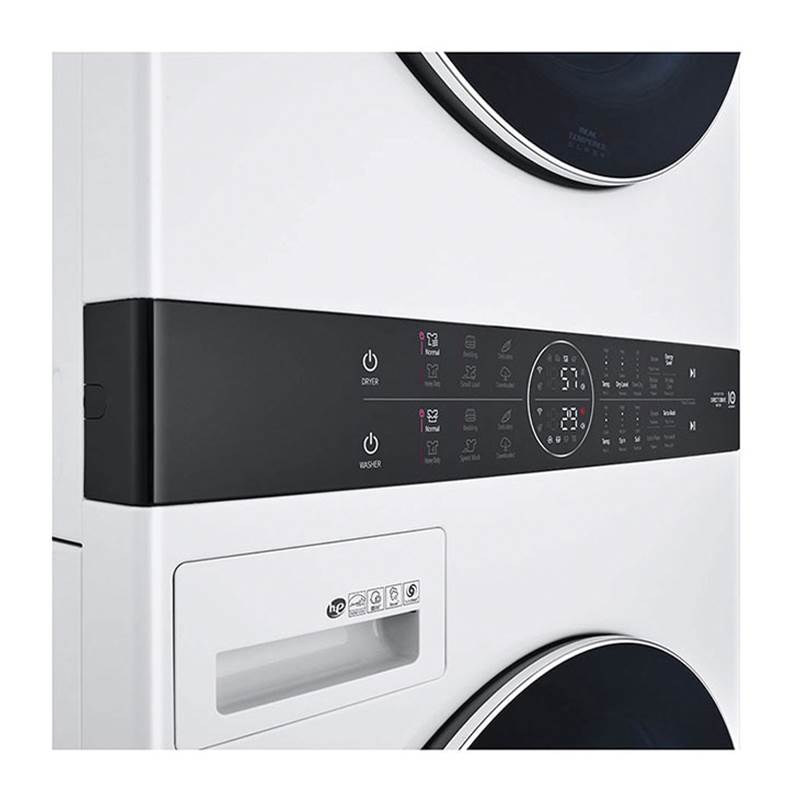 4.5 cu.ft. Washer, 7.4 cu.ft. Electric Dryer, Washtower with Center Control, TurboWash360 and TurboSteam, Black Steel