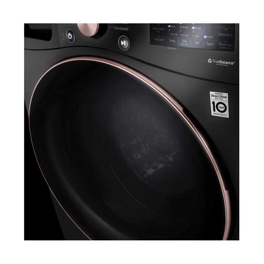 4.5 cu.ft. Ultra Large Capacity Front Load Washer with AIDD, TurboWash, Steam and Wi-Fi Connectivity, Black Steel
