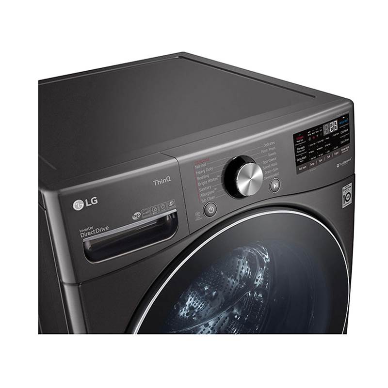 5.0 cu.ft. Ultra Large Capacity Front Load Washer with AIDD, TurboWash, Steam and Wi-Fi Connectivity, Black Steel