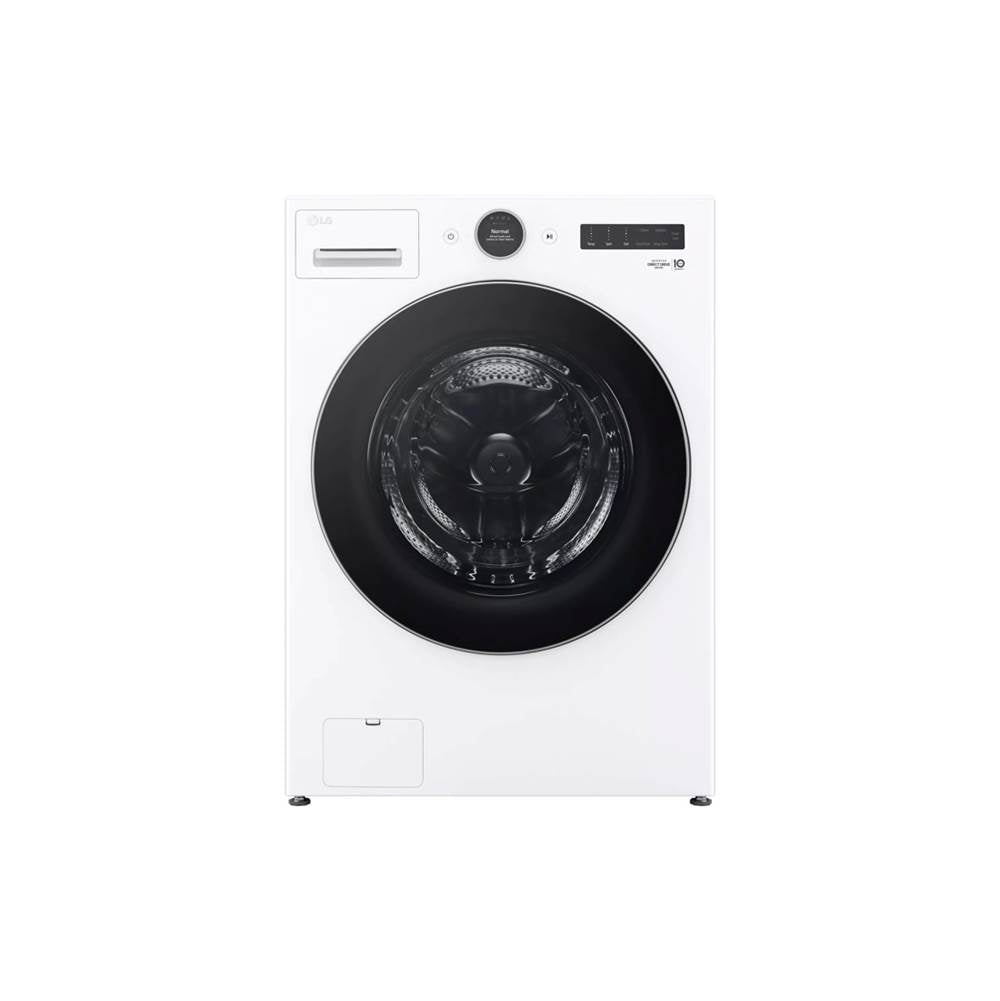 LG Appliances - 4.5 cu.ft. Ultra Large Capacity Front Load Washer with AIDD, TurboWash, Steam and Wi-FiConnectivity, White - White