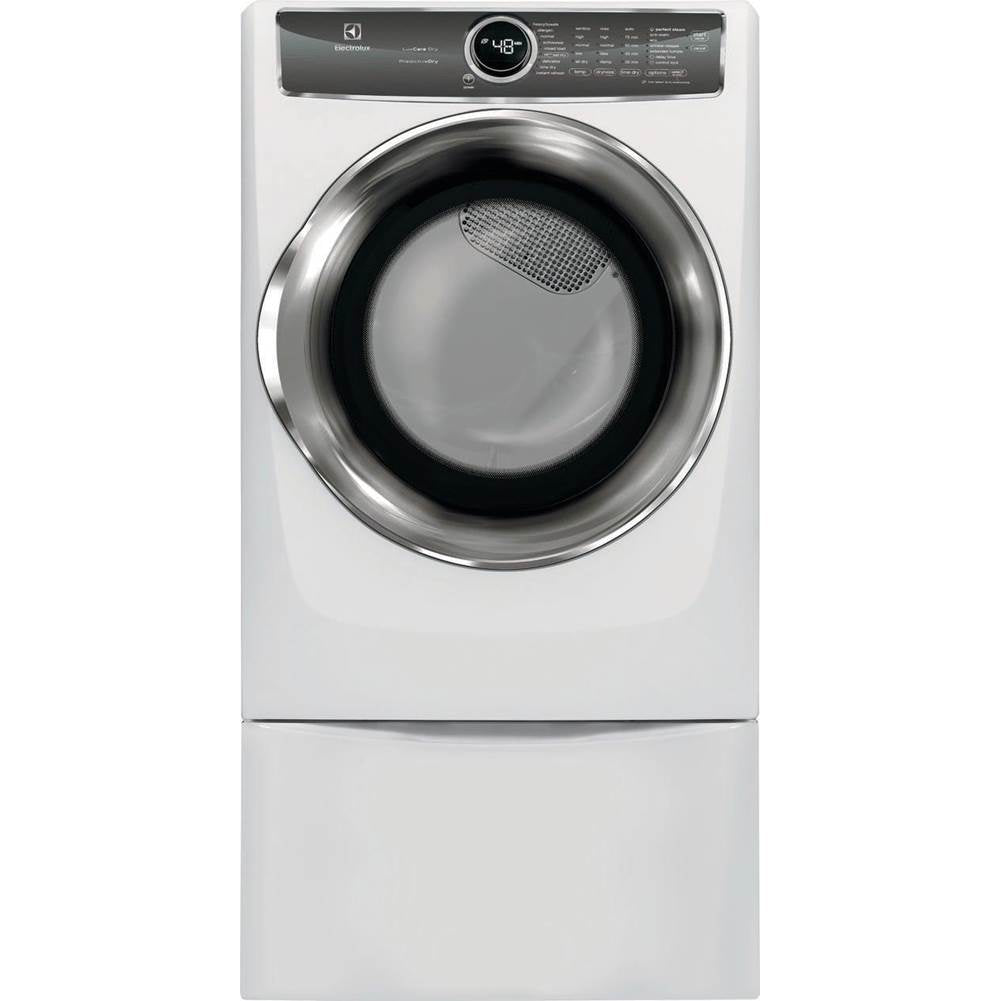 Electrolux - Front Load Perfect Steam Gas Dryer with PredictiveDry and Instant Refresh - 8.0. Cu. Ft. - White