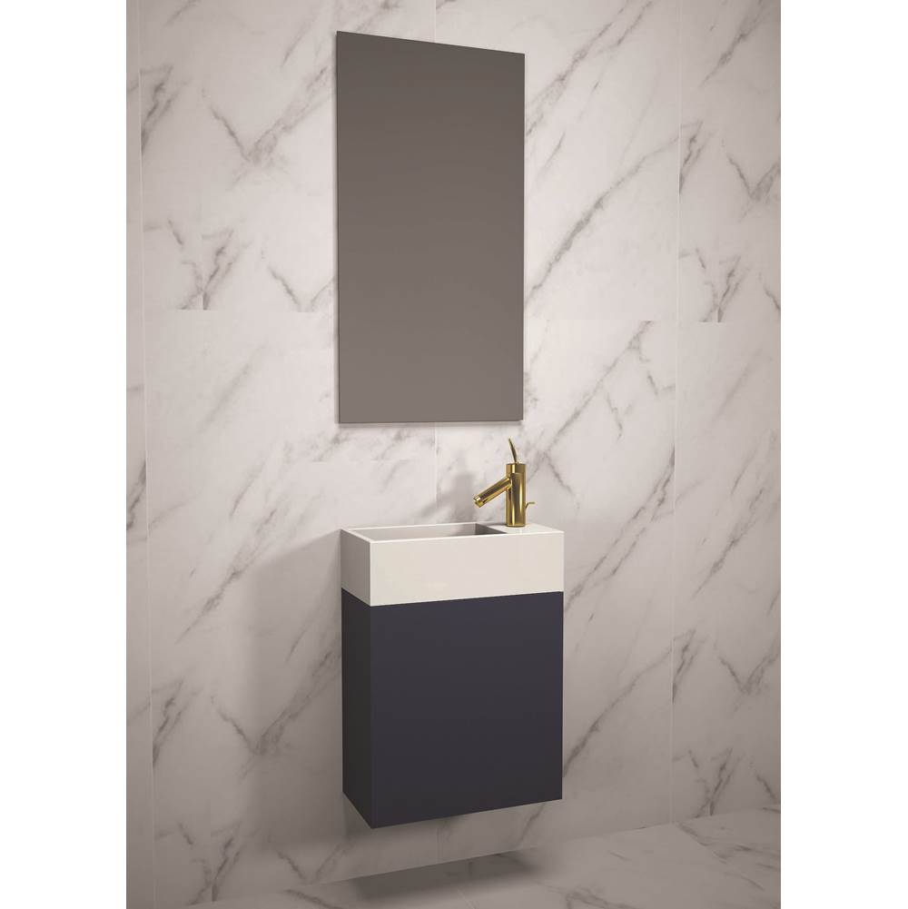Madeli - Madeli Petite 19'', Wall Hung Vanity Cabinet, Sapphire - Sapphire