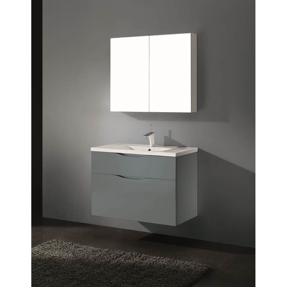 Madeli - Madeli Bolano 36'' Wall hung Vanity Cabinet Studio Grey Finish - Studio Gray