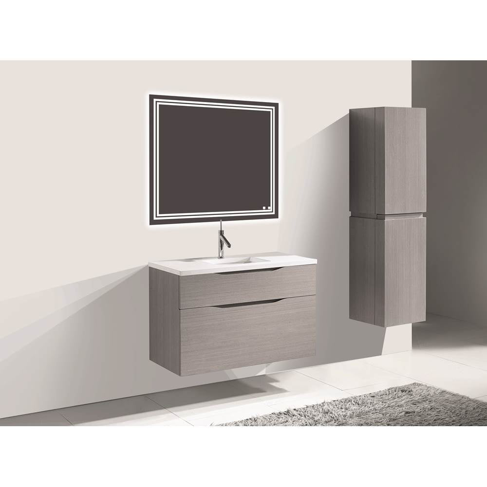 Madeli - Madeli Bolano 42'' Wall hung Vanity Cabinet Ash Grey Finish - Ash Grey