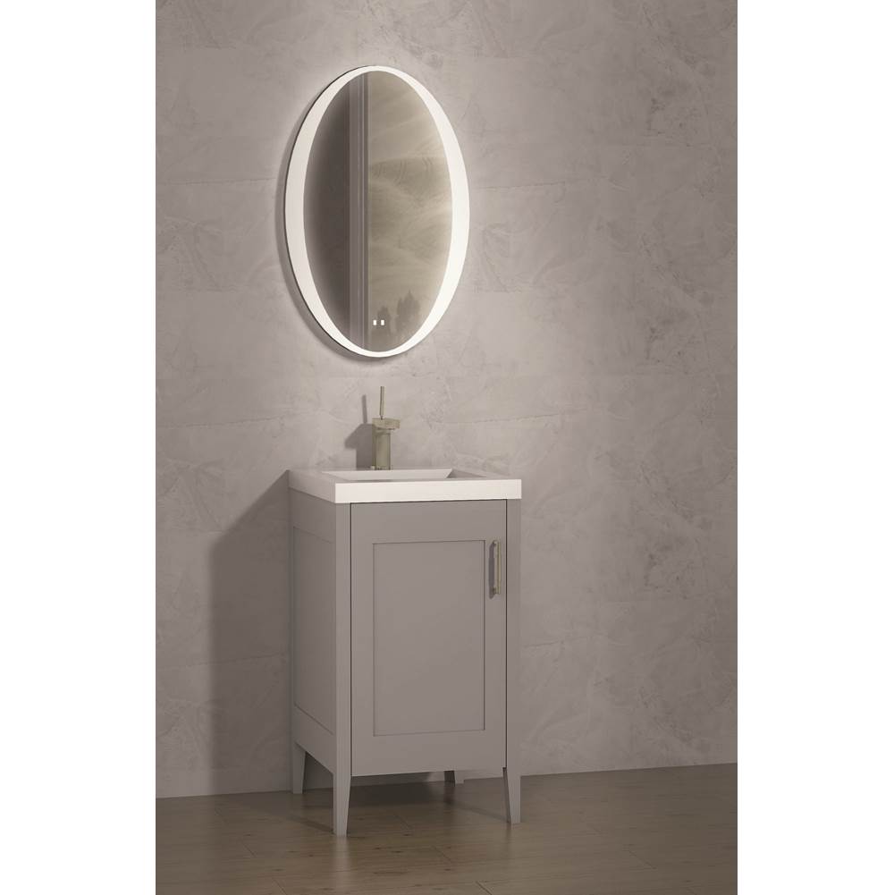 Madeli - Madeli Encore 20'' Free Standing Vanity Studio Grey/HW: Matte Black(MB) - Studio Gray With Matte Black