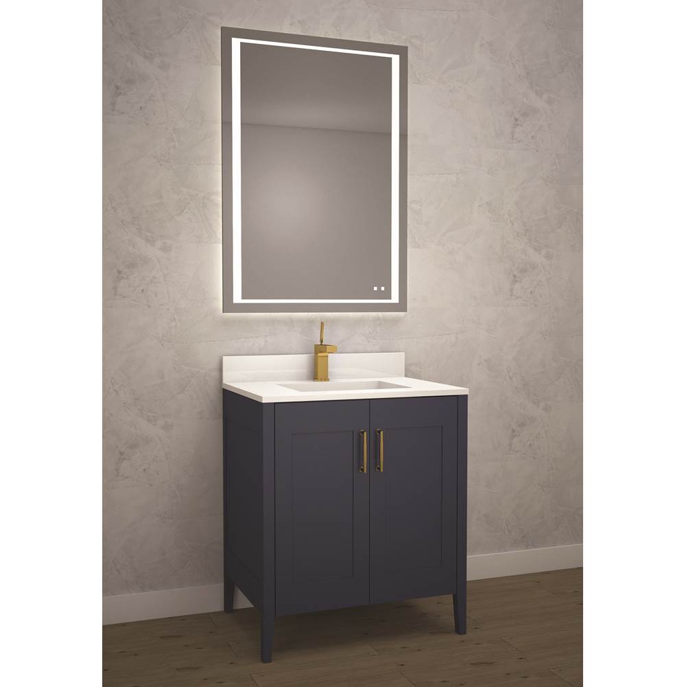 Madeli - Madeli Encore 30'' Free Standing Vanity Sapphire/HW: Matte Black(MB) - Sapphire With Matte Black