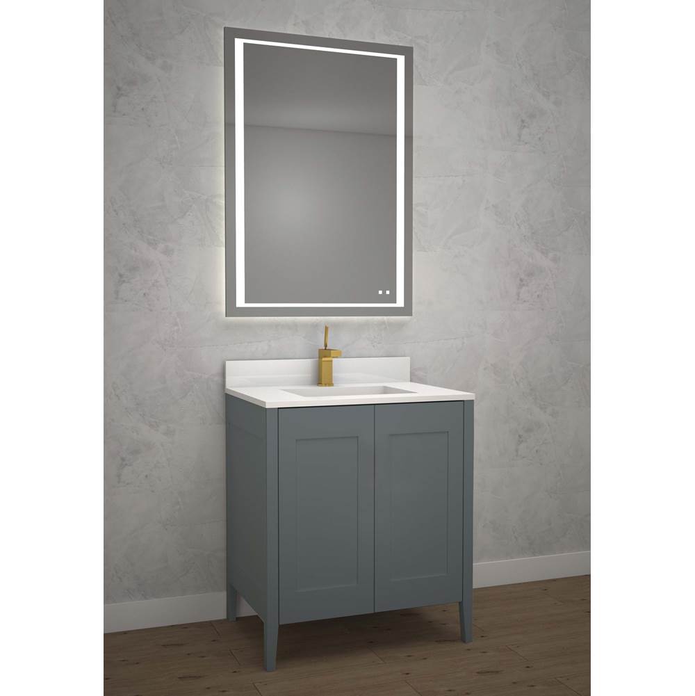 Madeli - Madeli Encore 30'' Free Standing Vanity Studio Grey - No Handles - Studio Gray