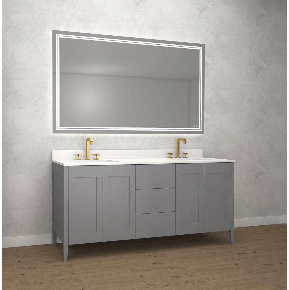 Madeli - Madeli Encore 72'' Free Standing Vanity Studio Grey - No Handles - Studio Gray