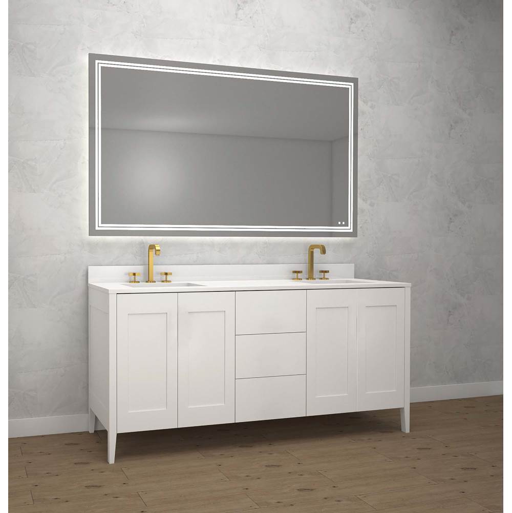 Madeli - Madeli Encore 72'' Free Standing Vanity White - No Handles - White