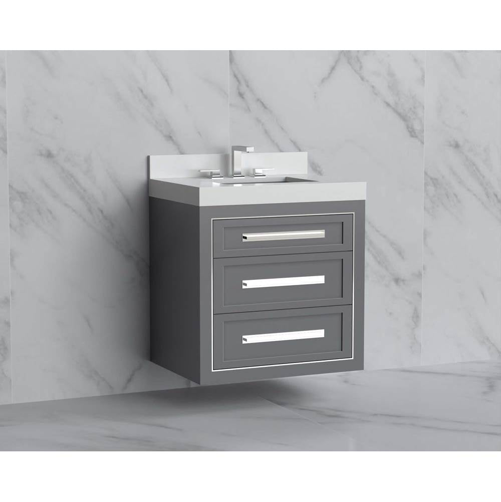 Madeli - Madeli Renaissance 30'' Wall hung Vanity Cabinet in Studio Grey/HW: Handles Brushed Nickel(BN) - Studio Gray With Brushed Nickel