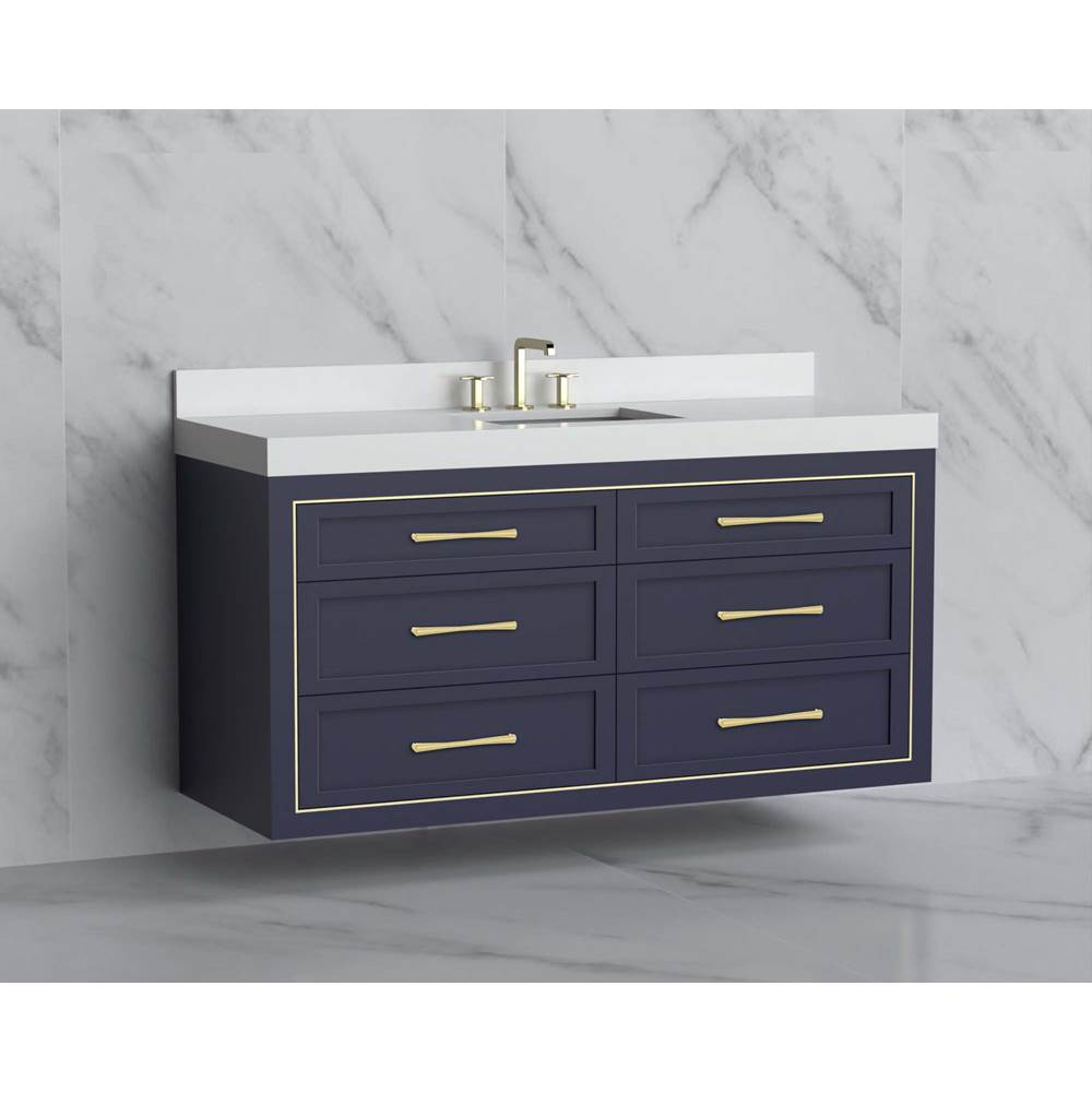 Madeli - Madeli Renaissance 60C'' Wall hung Vanity Cabinet in Sapphire/HW: Handles Brushed Nickel(BN) - Sapphire With Brushed Nickel