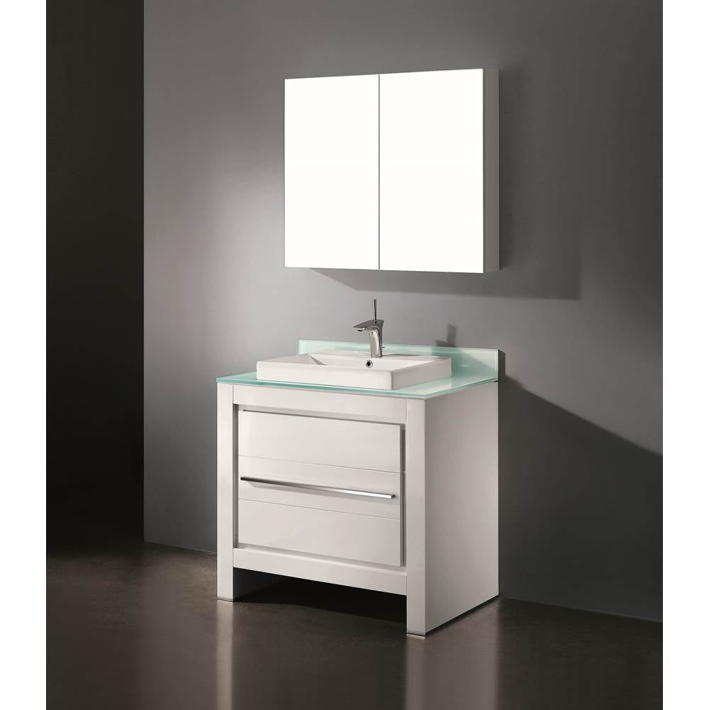 Madeli - Madeli Vicenza 42'' Free Standing White/HW: Polished Nickel(PN) - White With Polished Nickel