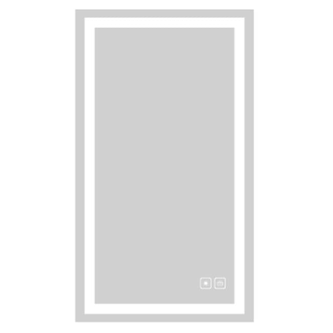 Madeli - Madeli Serenity Lighted Slique Mirror, 24'' x 30'' x 7/8'', Rectangular, 2700/4000K Temperature, Deffoger, Dimmable