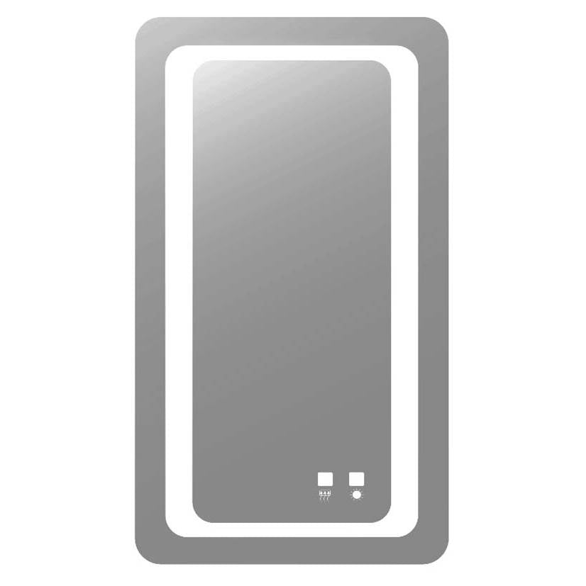 Madeli - Madeli Vision Lighted Slique Mirror, 24'' x 42'' x 7/8'', Rectangular, 2700/4000K Temperature, Deffoger, Dimmable