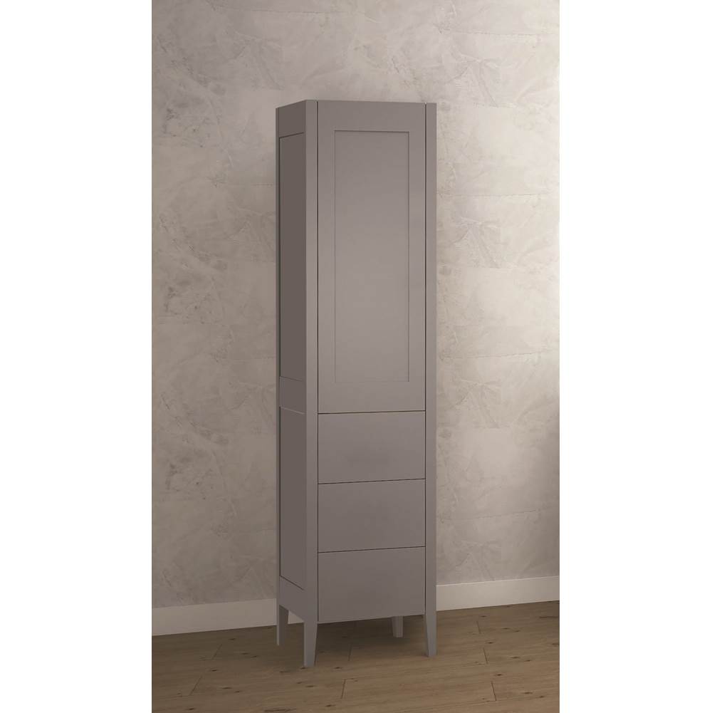 Madeli - Madeli Encore 18''W x 18''D x 76''H Free Standing Linen Cabinet L Hinged In Studio Grey/HW: No Handles - Studio Gray