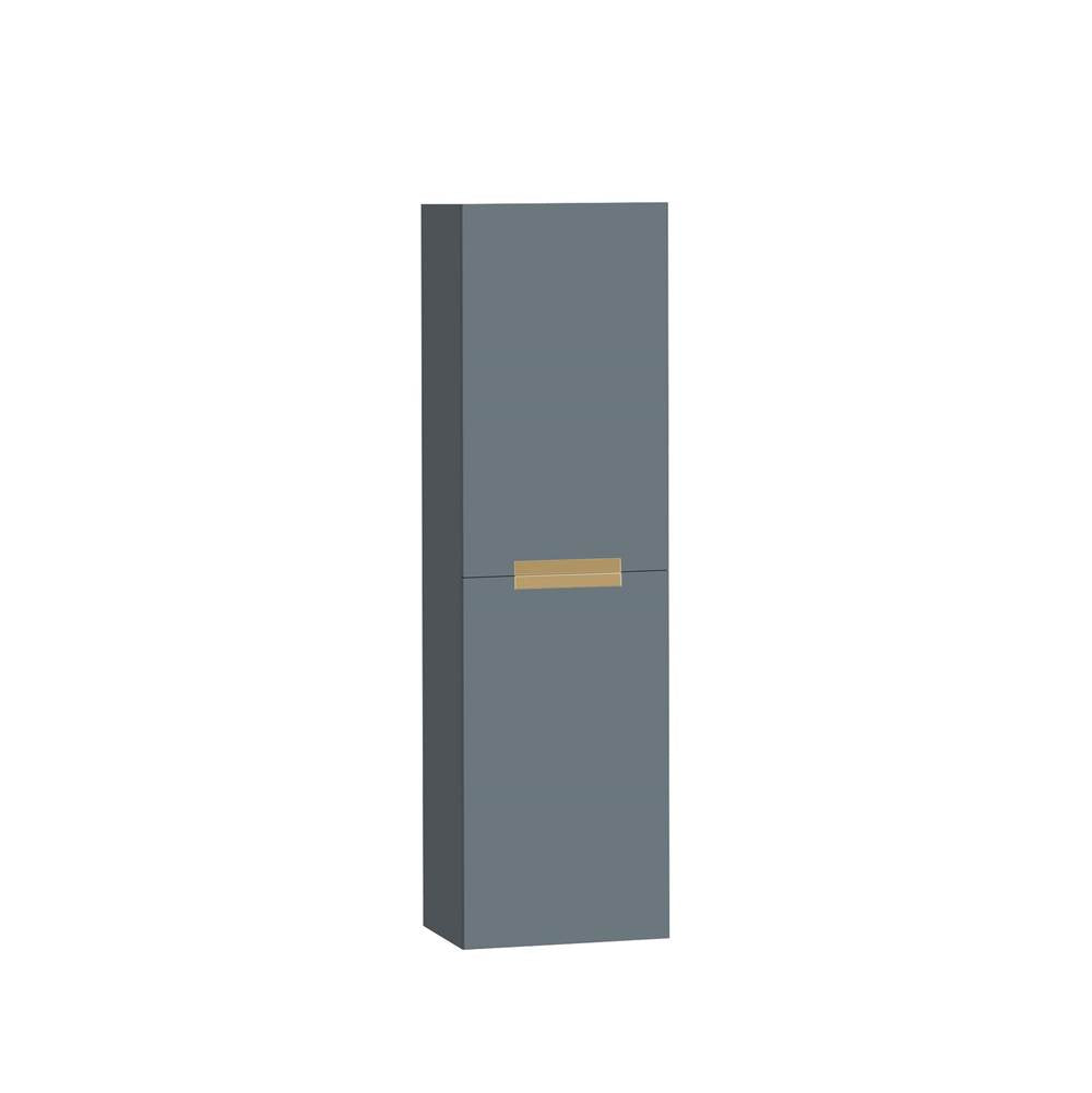 Madeli - Madeli Urban 20''W x 18''D x 71''H Wall Hung Linen Cabinet L Hinged in Studio Grey/HW: Polished Chrome(PC) - Studio Gray With Polished Chrome