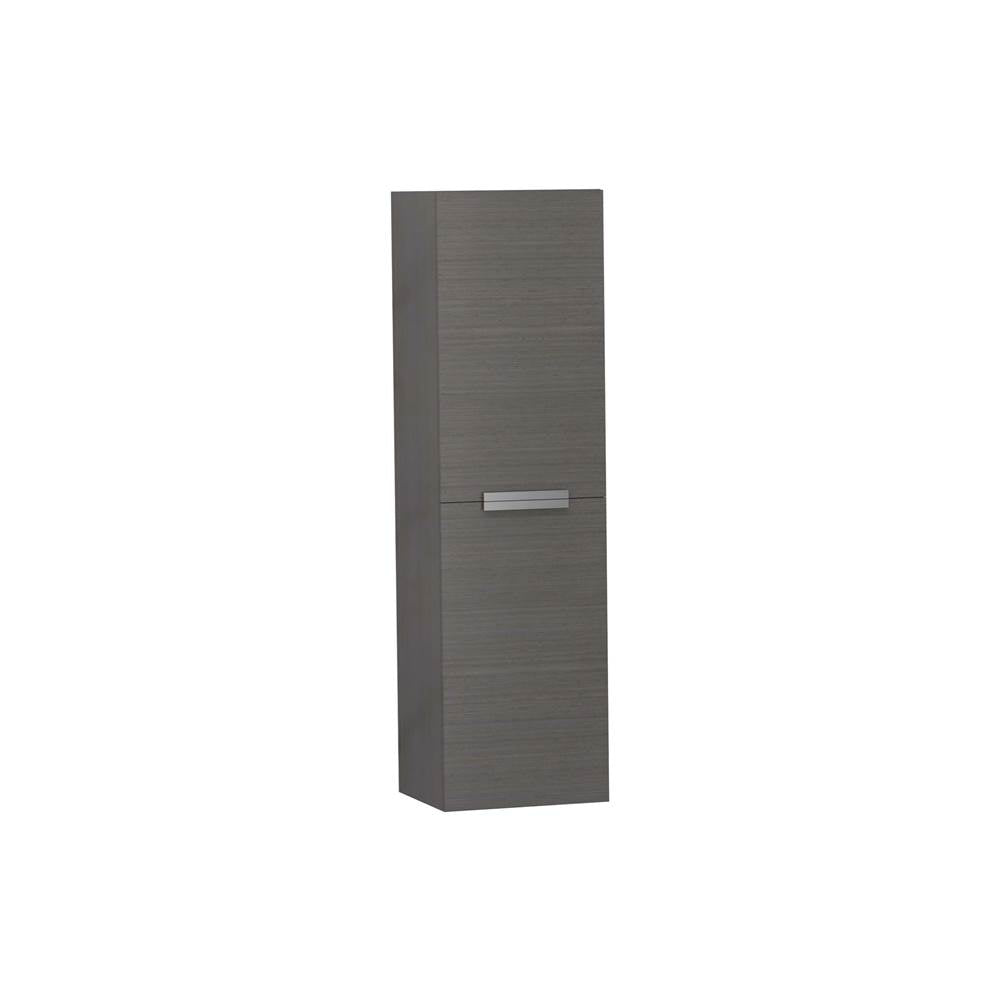 Madeli - Madeli Urban 20''W x 18''D x 71''H Wall Hung Linen Cabinet R Hinged in Ash Grey/HW: Polished Chrome(PC) - Ash Gray With Polished Chrome