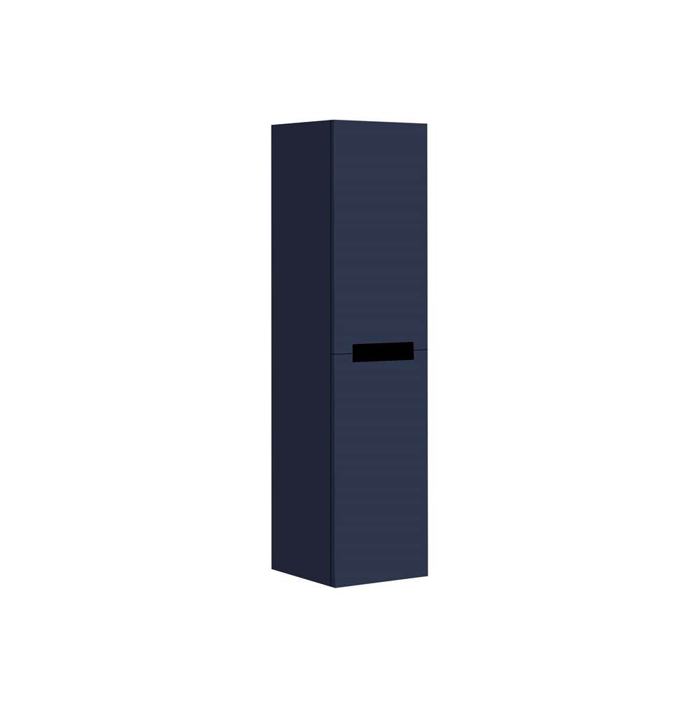 Madeli - Madeli Urban 20''W x 18''D x 71''H Wall Hung Linen Cabinet R Hinged in Sapphire/HW: Matte Black(MB) - Sapphire With Matte Black