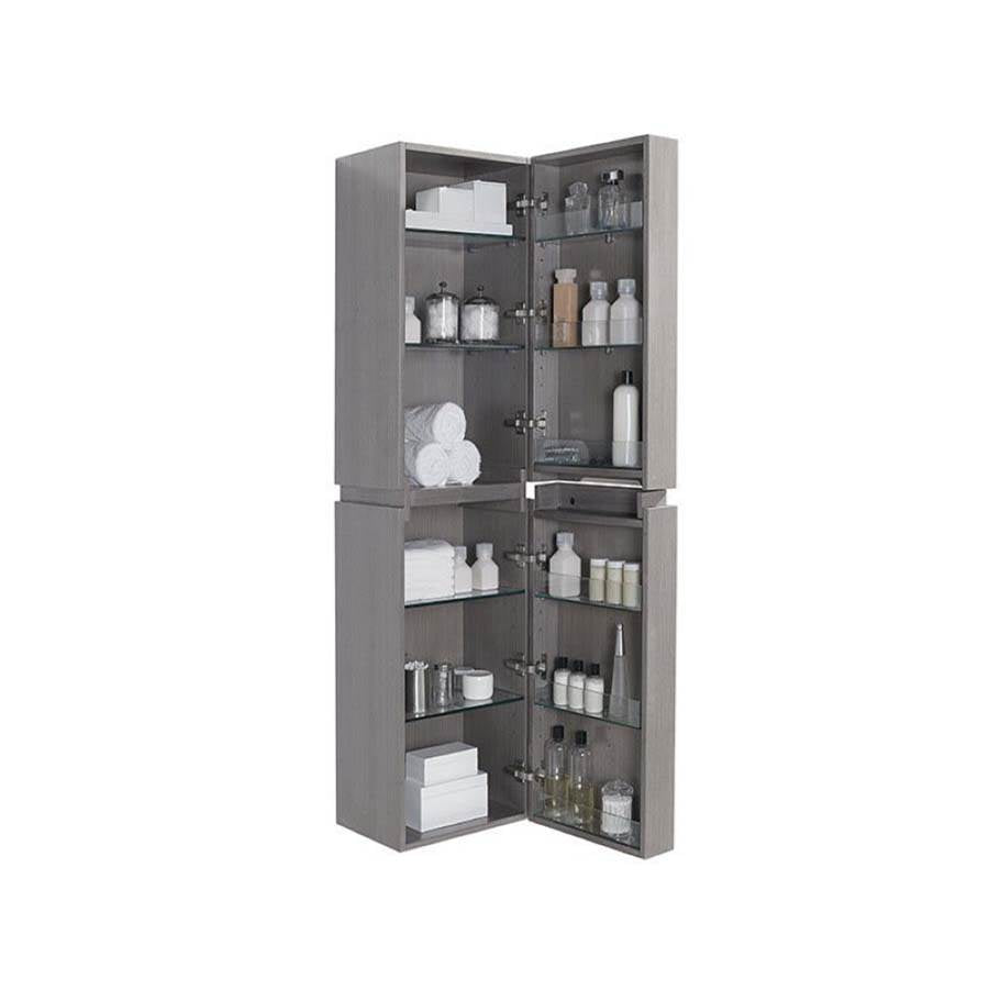 Madeli Milano 48D'' Free Standing Vanity Cabinet Ash Grey/HW: Polished Chrome(PC)