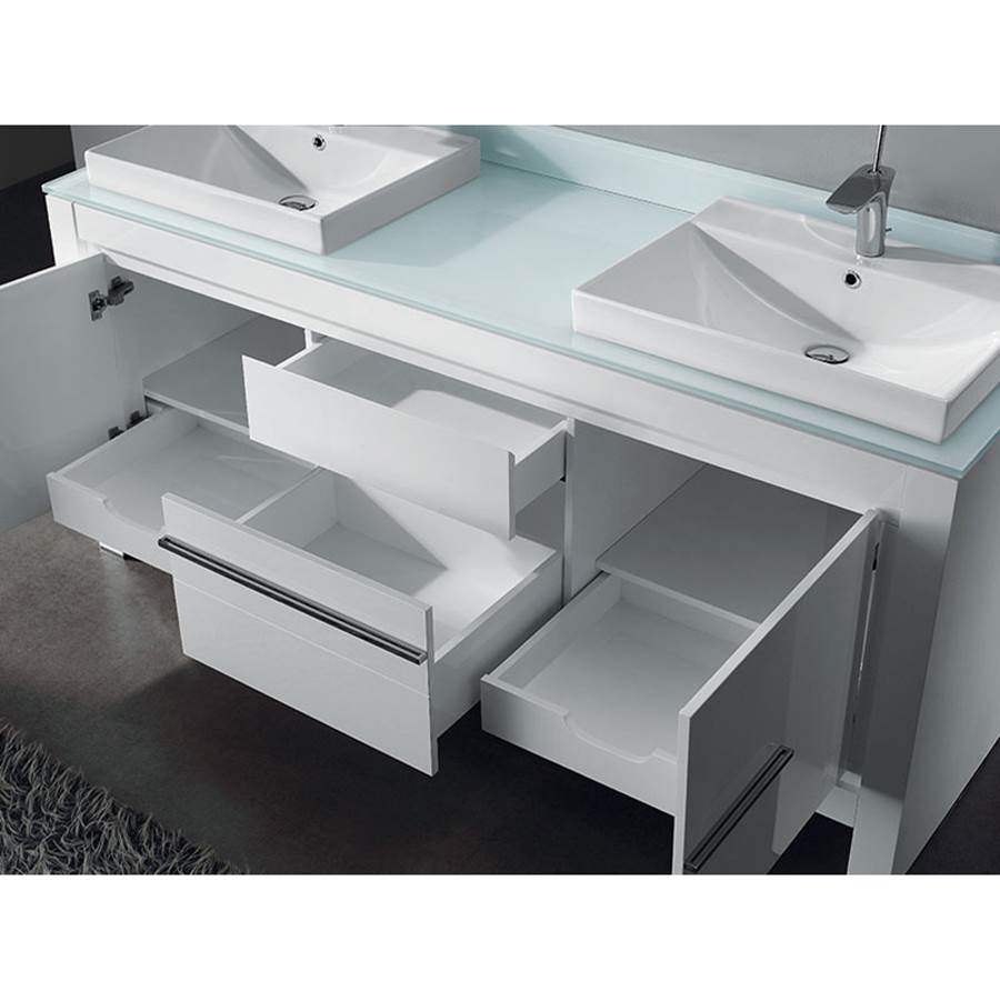 Madeli Vicenza 72D'' Free Standing White/HW: Brushed Nickel(BN)