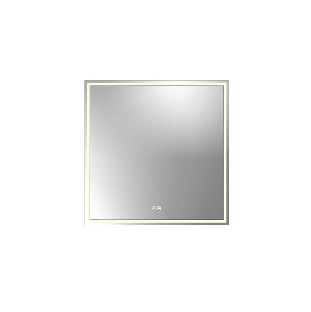 Madeli - Madeli Illusion Lighted Mirrored Cabinet, Recessed Mount, 30'' x 30'' x 4-3/4'', L Hinged, Frame in Polished Chrome, 2700/4000K Temperature, Deffoger, Dimmable, Three-direction Light Diffuser - Polished Chrome