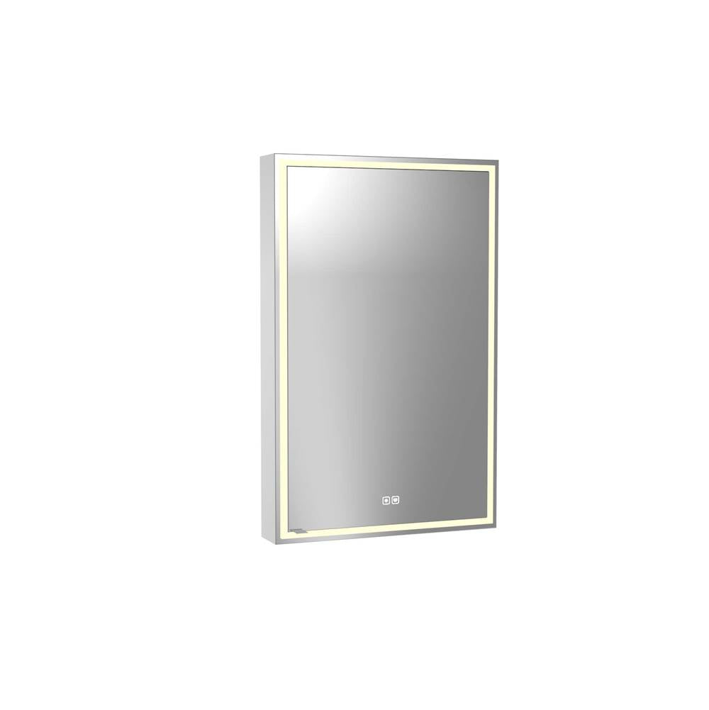 Madeli - Madeli Pioneer Lighted Mirrored Cabinet, Surface Mount, 24'' x 36'' x 4-3/4'', R Hinged, Frame in Polished Chrome, 2700/4000K Temperature, Deffoger, Dimmable, Three-direction Light Diffuser - Polished Chrome