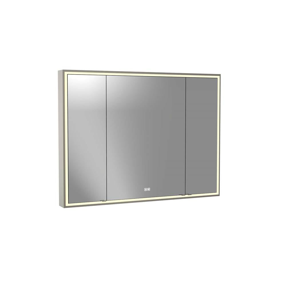 Madeli - Madeli Pioneer Lighted Mirrored Cabinet, Surface Mount, 48'' x 36'' x 4-3/4'', For Single Basin, Frame in Brushed Nickel, 2700/4000K Temperature, Deffoger, Dimmable, Three-direction Light Diffuser - Brushed Nickel