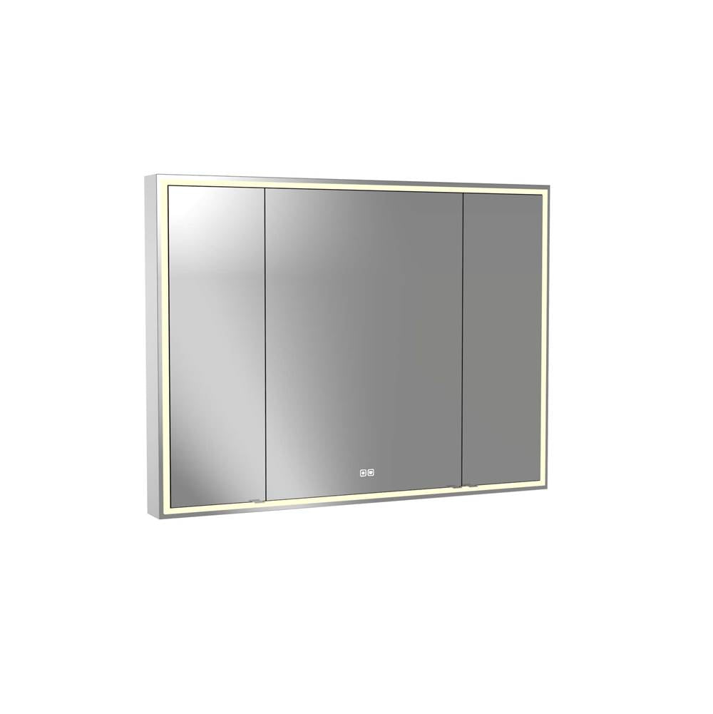 Madeli - Madeli Pioneer Lighted Mirrored Cabinet, Surface Mount, 48'' x 36'' x 4-3/4'', For Single Basin, Frame in Polished Chrome, 2700/4000K Temperature, Deffoger, Dimmable, Three-direction Light Diffuser - Polished Chrome