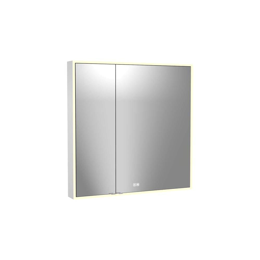 Madeli - Madeli Vanguard Lighted Mirrored Cabinet, Surface Mount, 36'' x 36'' x 4-3/4'', For Right Basin, Mirror Side Kit, 2700/4000K Temperature, Deffoger, Dimmable, Three-direction Light Diffuser - Mirror